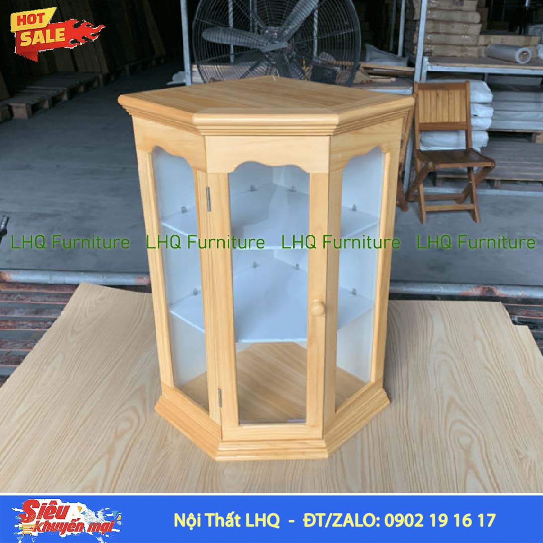 Tủ Thuốc Góc Gỗ Thông 3 Tầng Nhỏ Gọn | Nội Thất LHQ