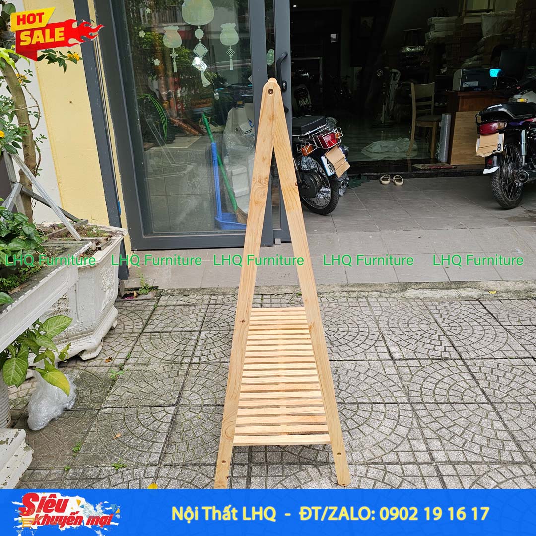 Kệ Treo Quần Áo Chữ A 1 Tầng 80cm Gỗ Cao Su | Nội Thất LHQ