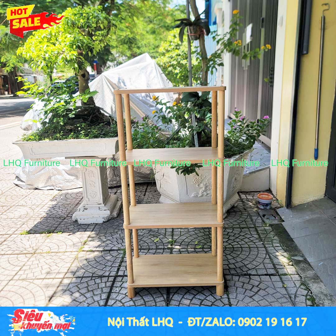 Kệ Trang Trí 4 Tầng Siêu Rộng 70cm – MDF Melamin