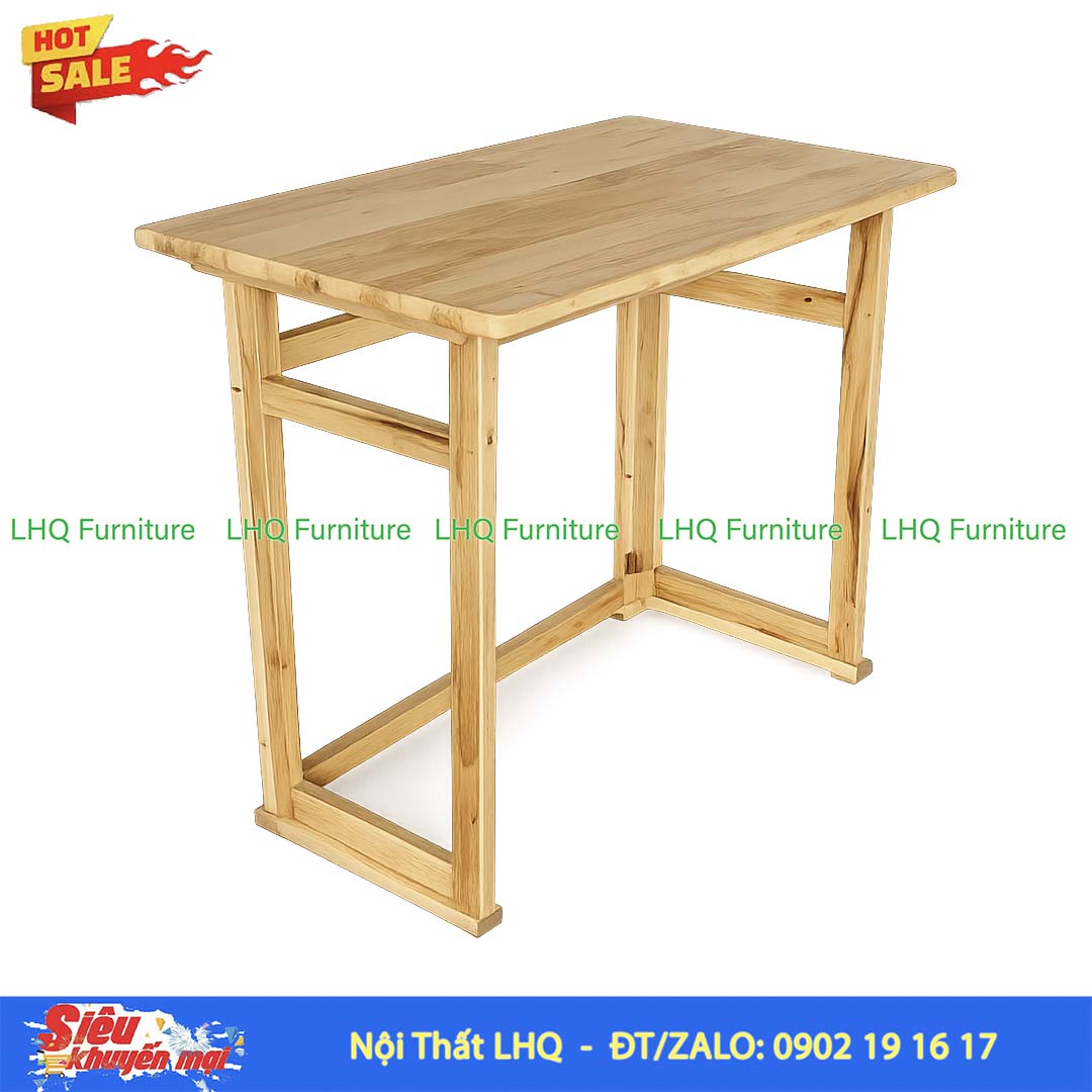 Bàn Học Sinh Gấp Gỗ Cao Su | Gấp Gọn Tiện Lợi, Bền Đẹp