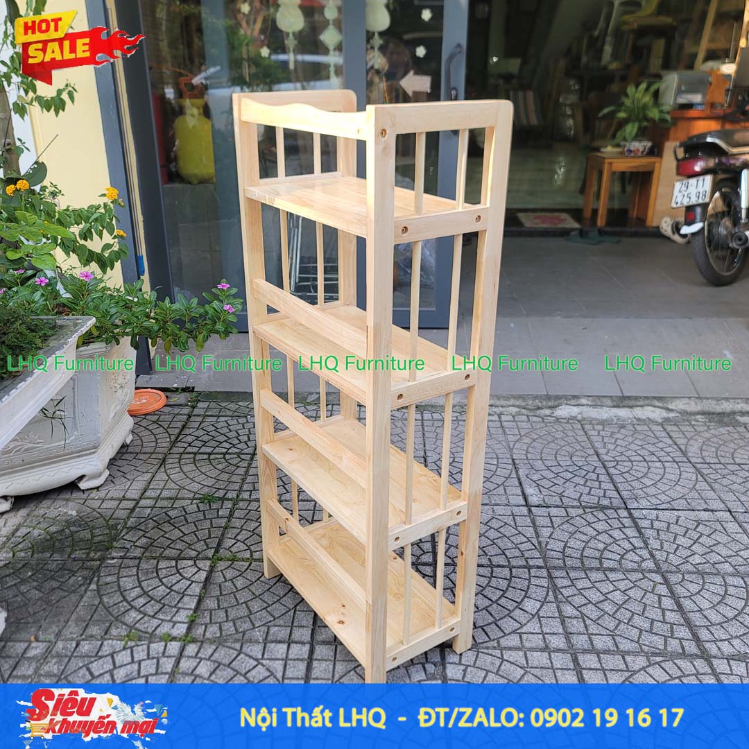 Kệ Sách Gỗ 4 Tầng Rộng 50cm – Thiết Kế Chắc Chắn, Tiện Nghi Cho Mọi Không Gian