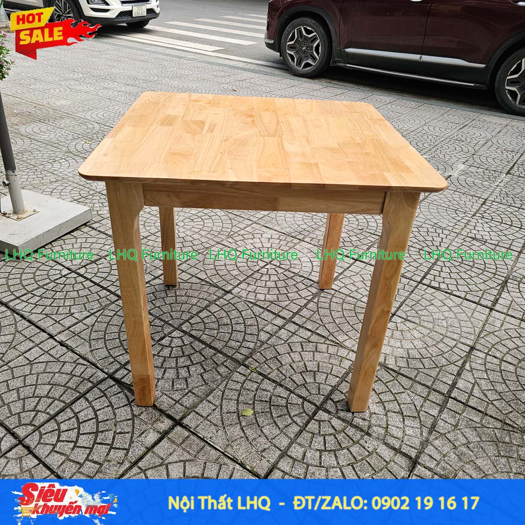 Bộ Bàn Ăn Grace 04 gỗ cao su tự nhiên hiện đại