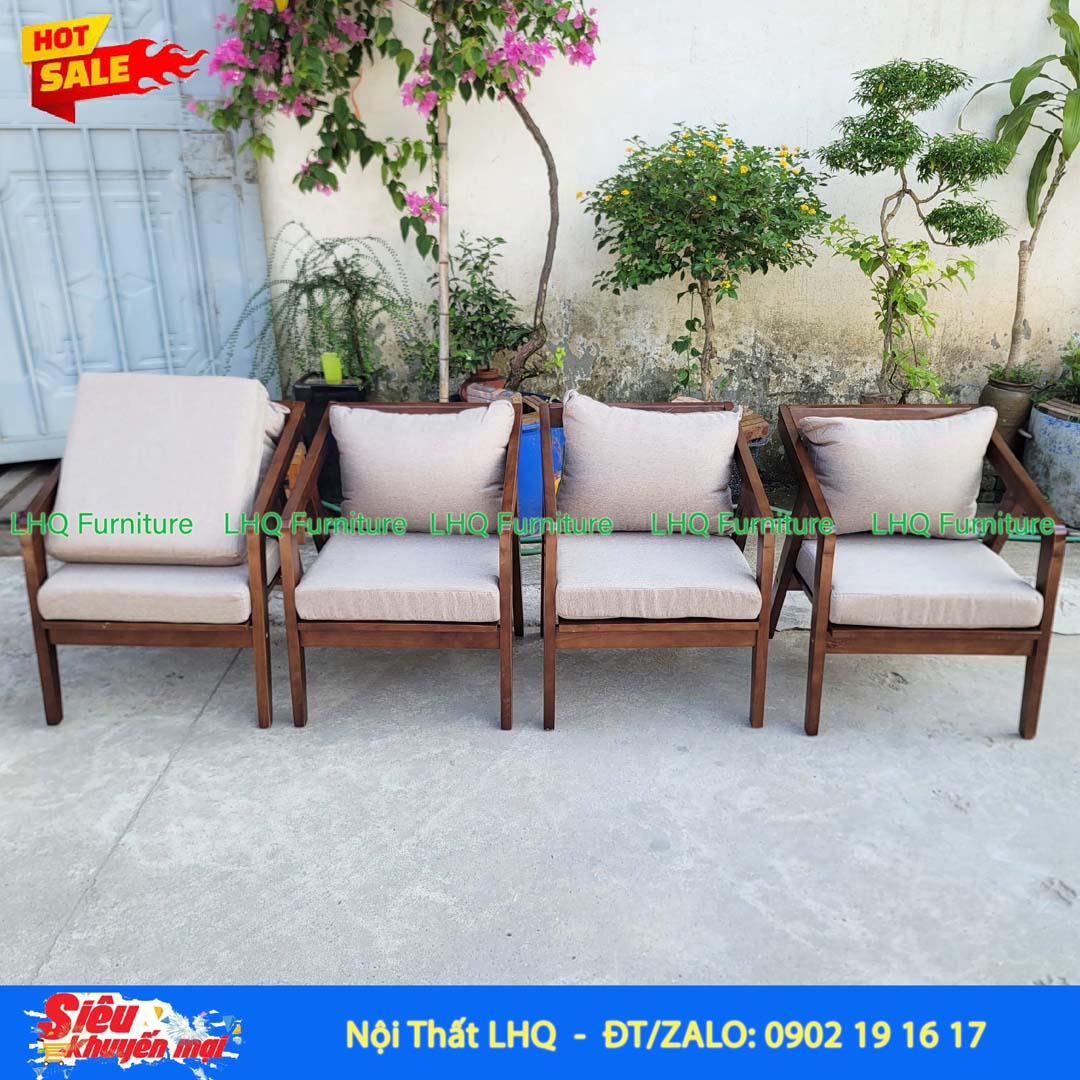 Ghế Sofa Đơn Nakata Gỗ Cao Su – Thiết Kế Hiện Đại, Tháo Ráp Tiện Lợi