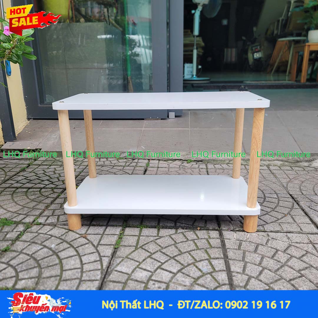 Kệ trang trí 2 tầng siêu rộng 70cm – Mặt MDF Melamin