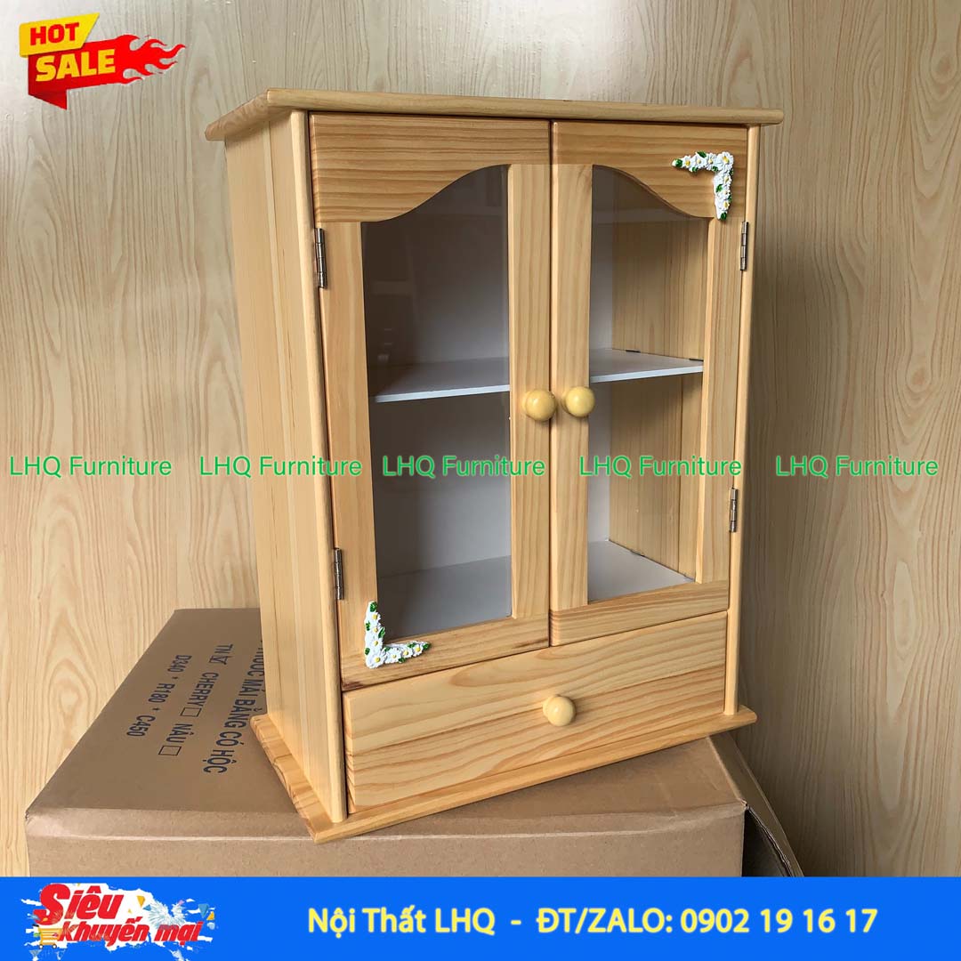 Tủ thuốc mái bằng có hộc, Hoàn thiện kỹ, Sơn PU