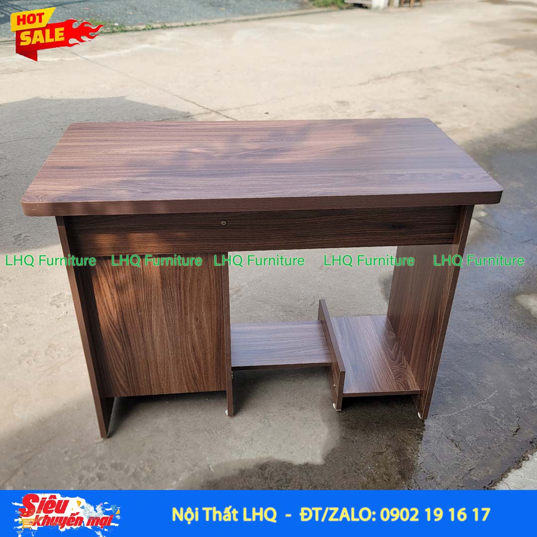 Bàn vi tính gỗ MDF rộng 1m2 – Thiết kế tháo ráp tiện lợi