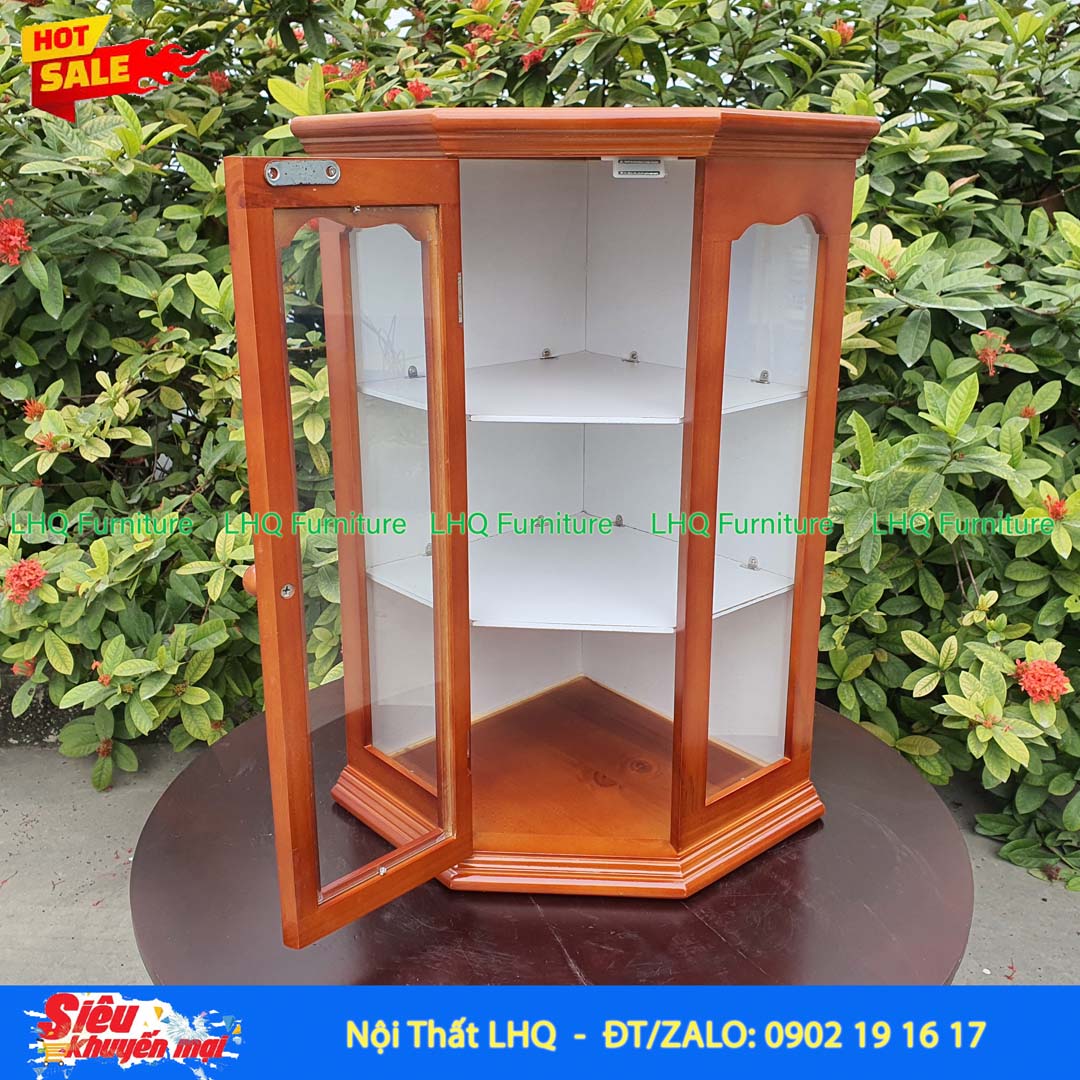 Tủ Thuốc Góc Gỗ Thông 3 Tầng Nhỏ Gọn | Nội Thất LHQ