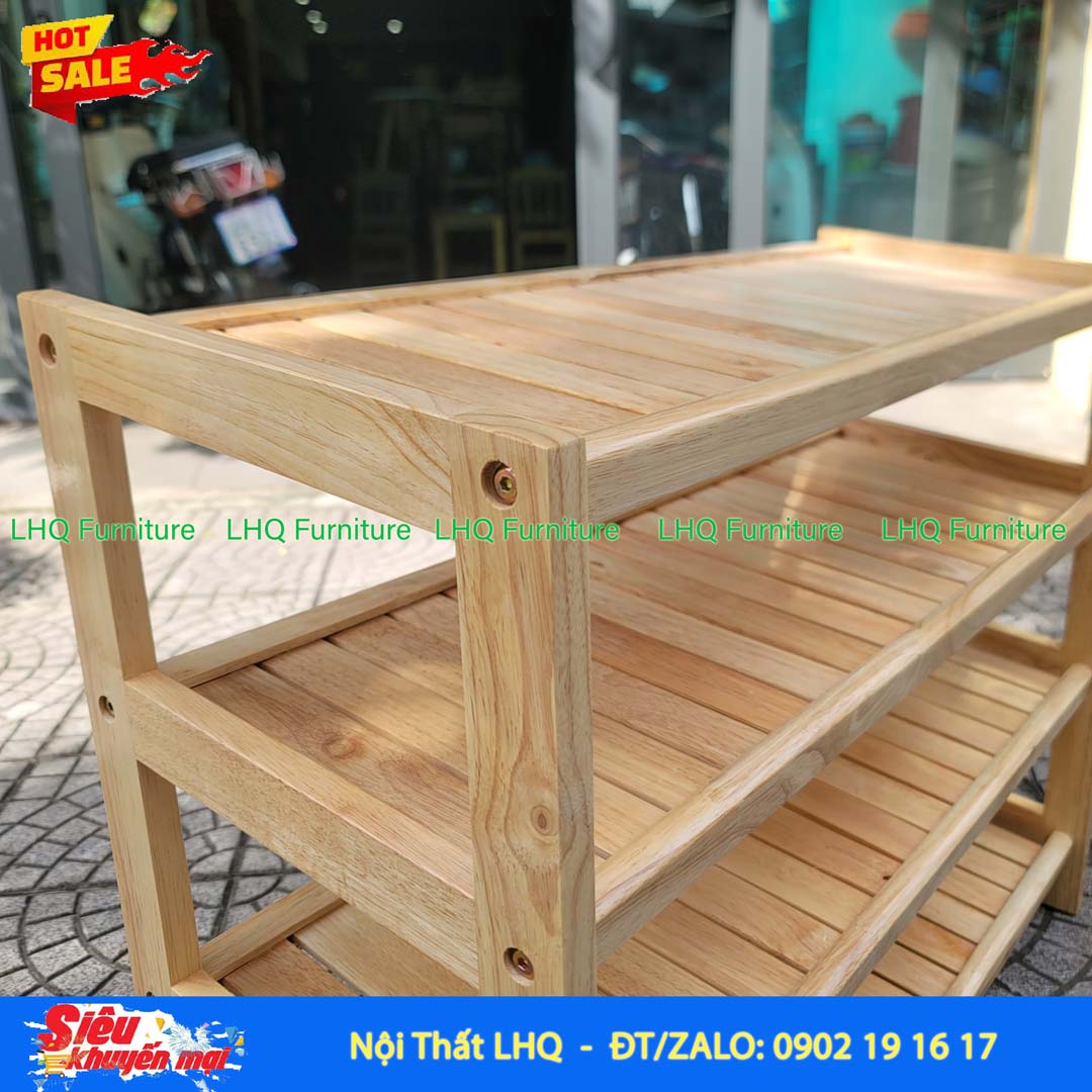 Kệ Để Giày Dép Gỗ 4 Tầng Rộng 80cm | Nội Thất LHQ