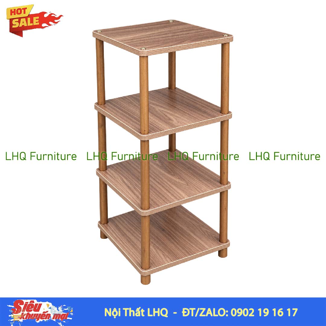 Kệ trang trí vuông 4 tầng 40x40cm – Tận dụng chiều cao, mở rộng không gian lưu trữ