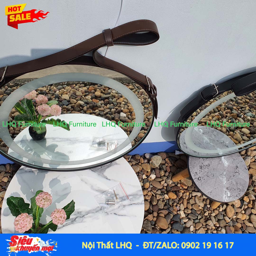 Gương Treo Đèn Cảm Ứng D60 cm, Lắp ráp đơn giản