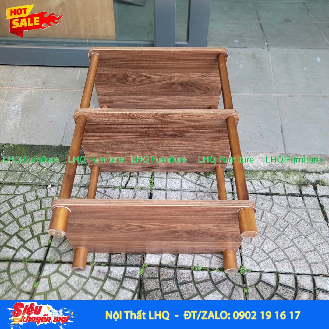Kệ trang trí 3 tầng siêu rộng 70cm – MDF Melamin