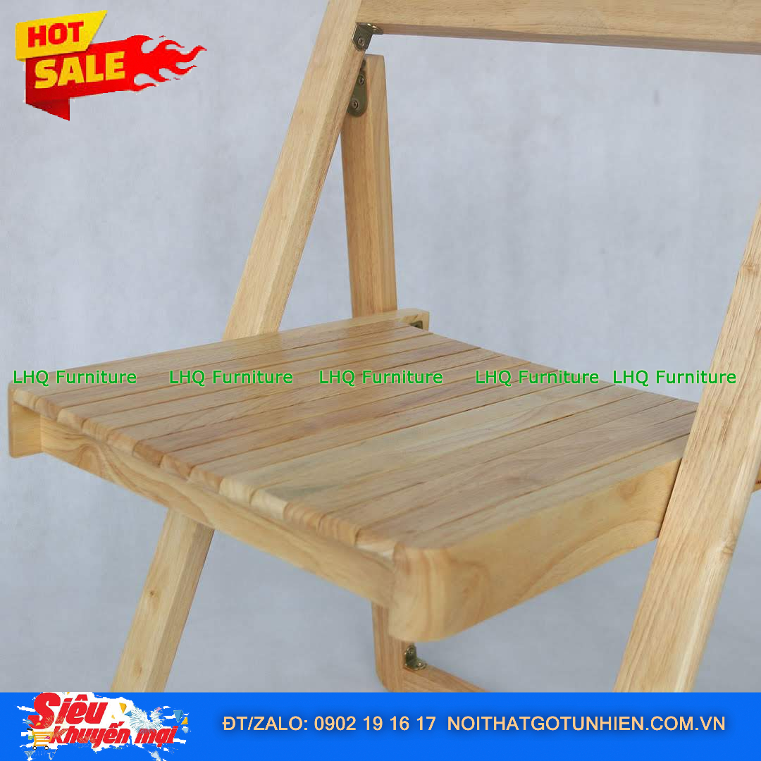 Ghế Gấp Gỗ Cao Su – Gấp Gọn Tiện Lợi, Bền Đẹp Cho Mọi Không Gian