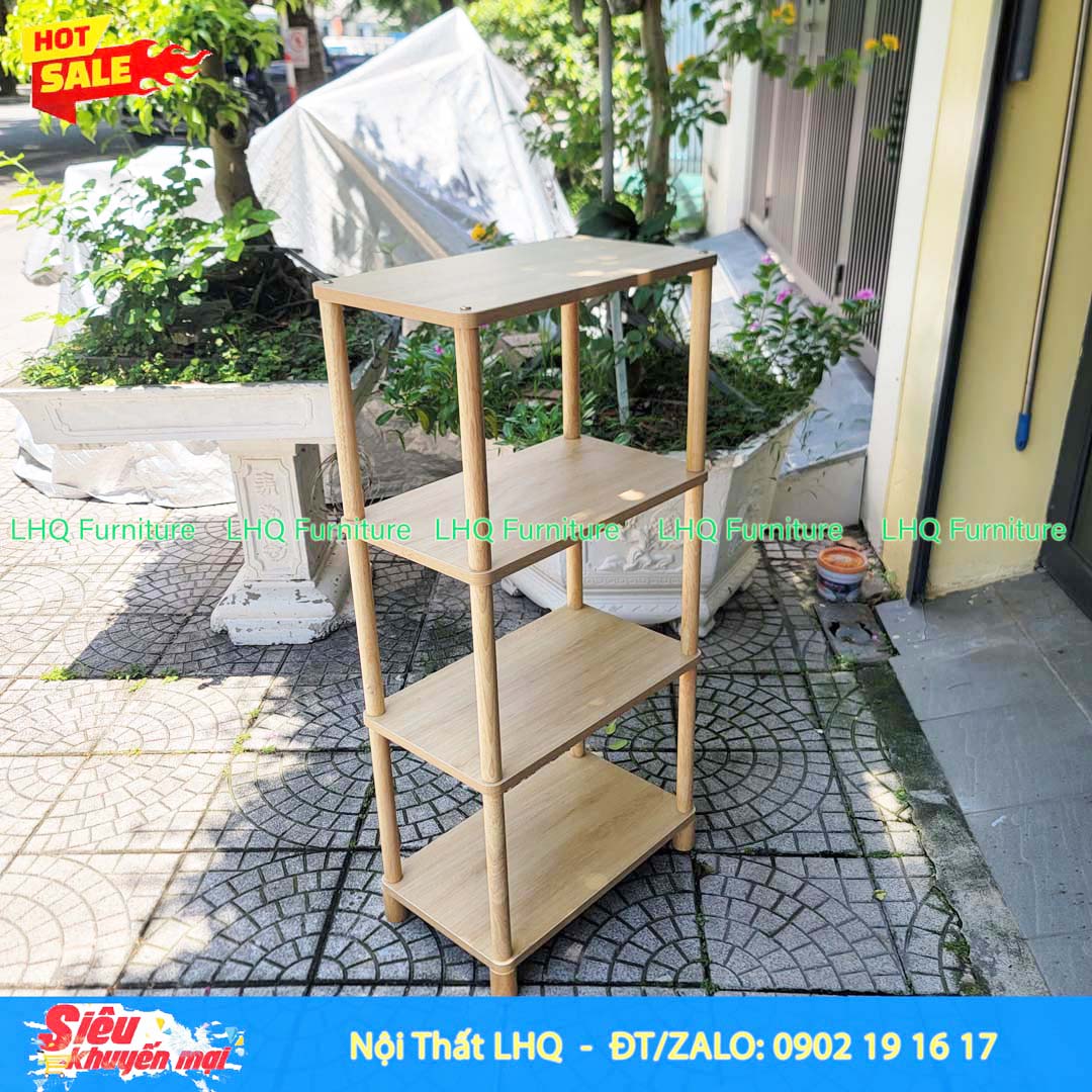 Kệ trang trí 4 tầng 50x30x101cm – Tăng không gian lưu trữ theo chiều cao