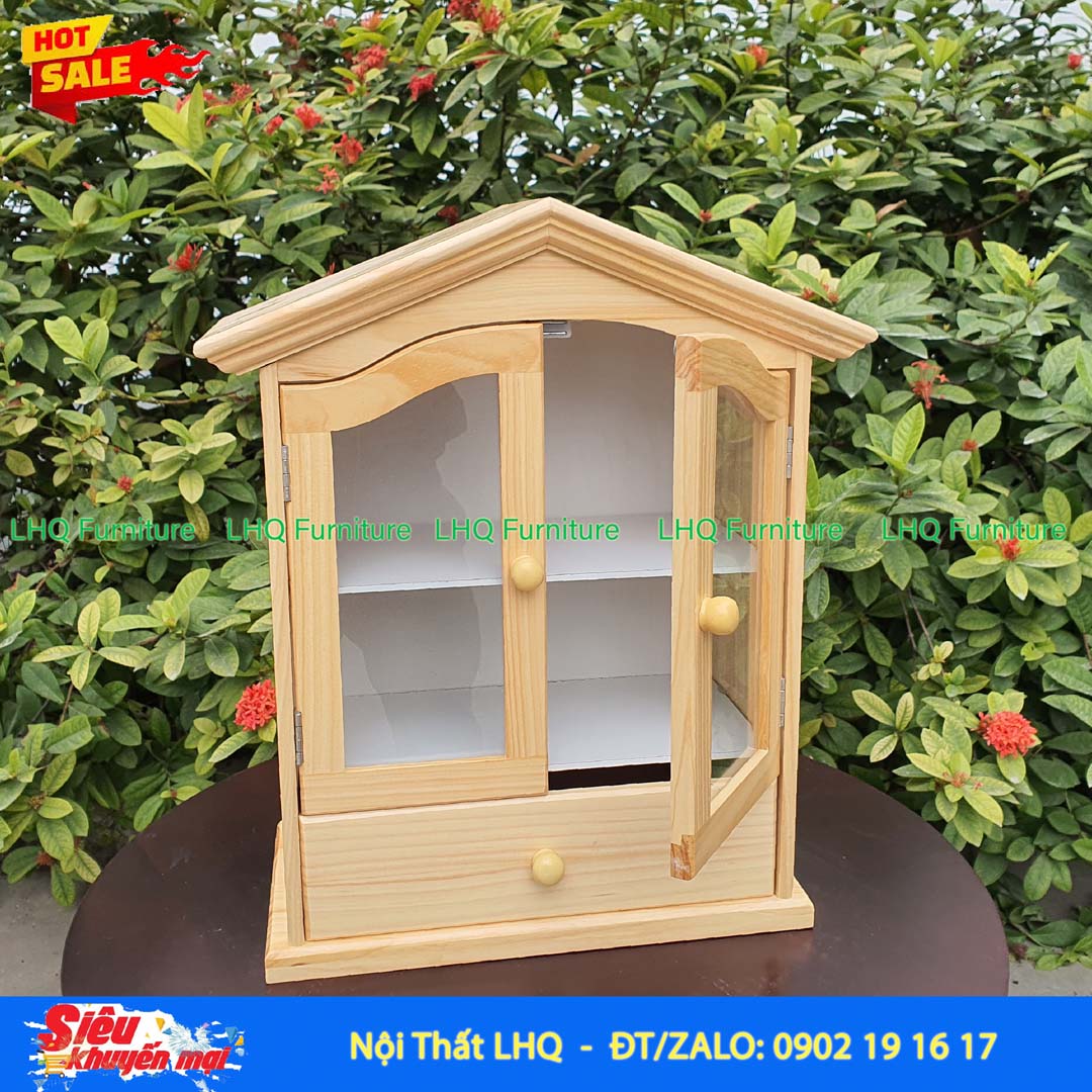 Tủ thuốc gia đình, Mái chéo có hộc, Hoàn thiện kỹ