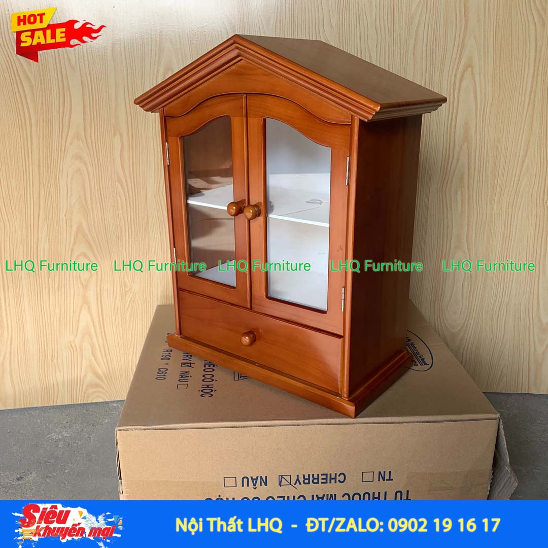 Tủ thuốc gia đình, Mái chéo có hộc, Hoàn thiện kỹ
