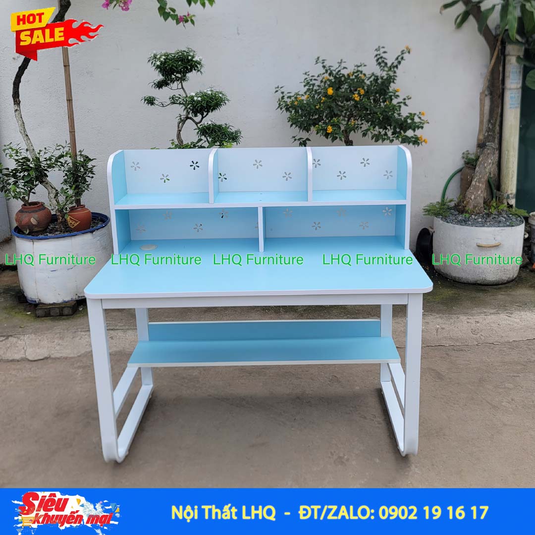 Bàn Giá Sách U Thấp 1m MDF Khung Sắt | Nội Thất LHQ