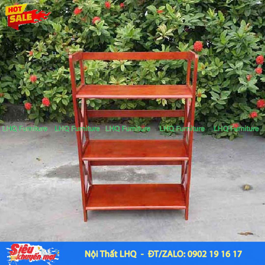 Kệ Sách 3 Tầng Gỗ Cao Su – Giải Pháp Lưu Trữ Gọn Gàng, Bền Đẹp Cho Mọi Không Gian