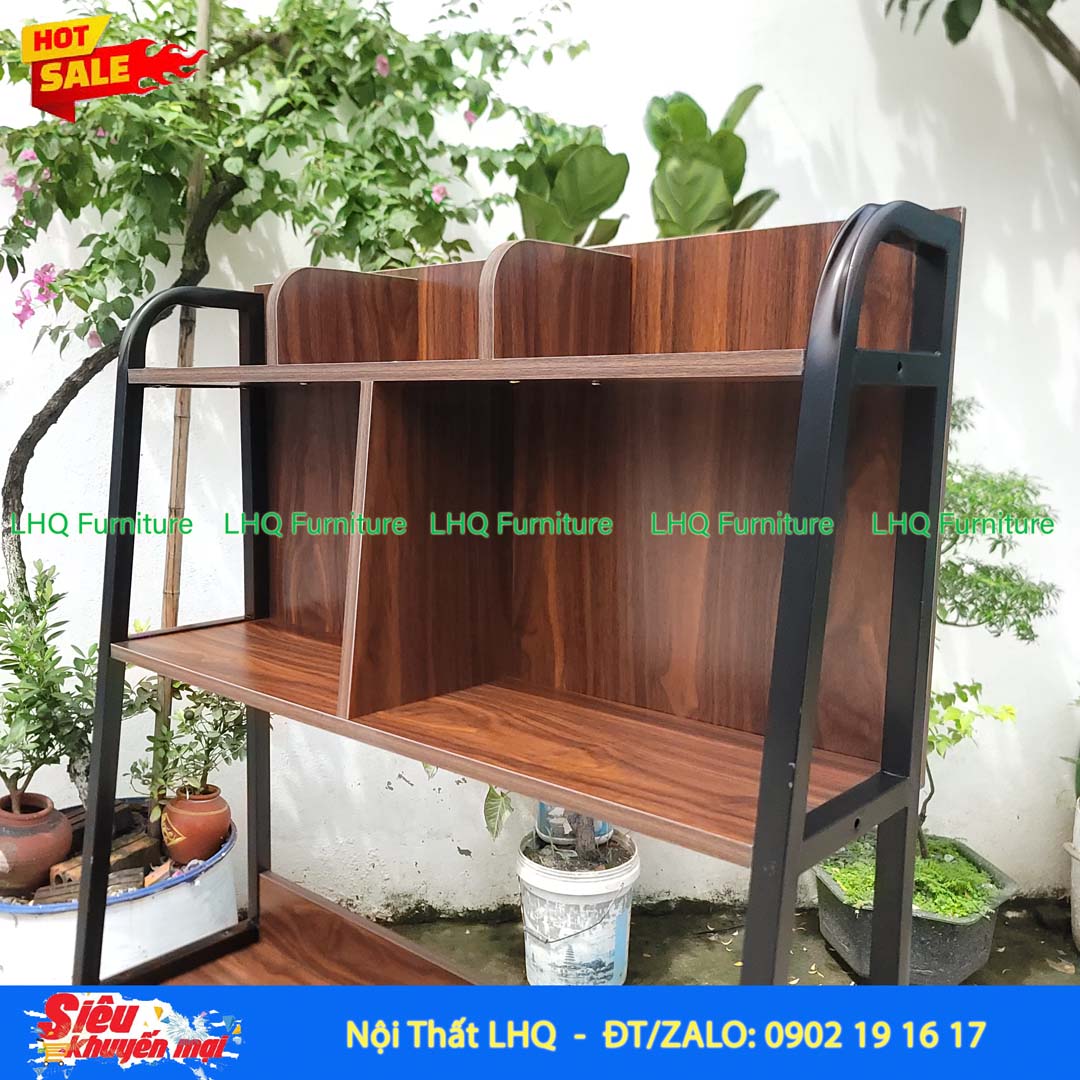 Bàn Học Giá Sách Khung Sắt Rộng 1m | Nội Thất LHQ