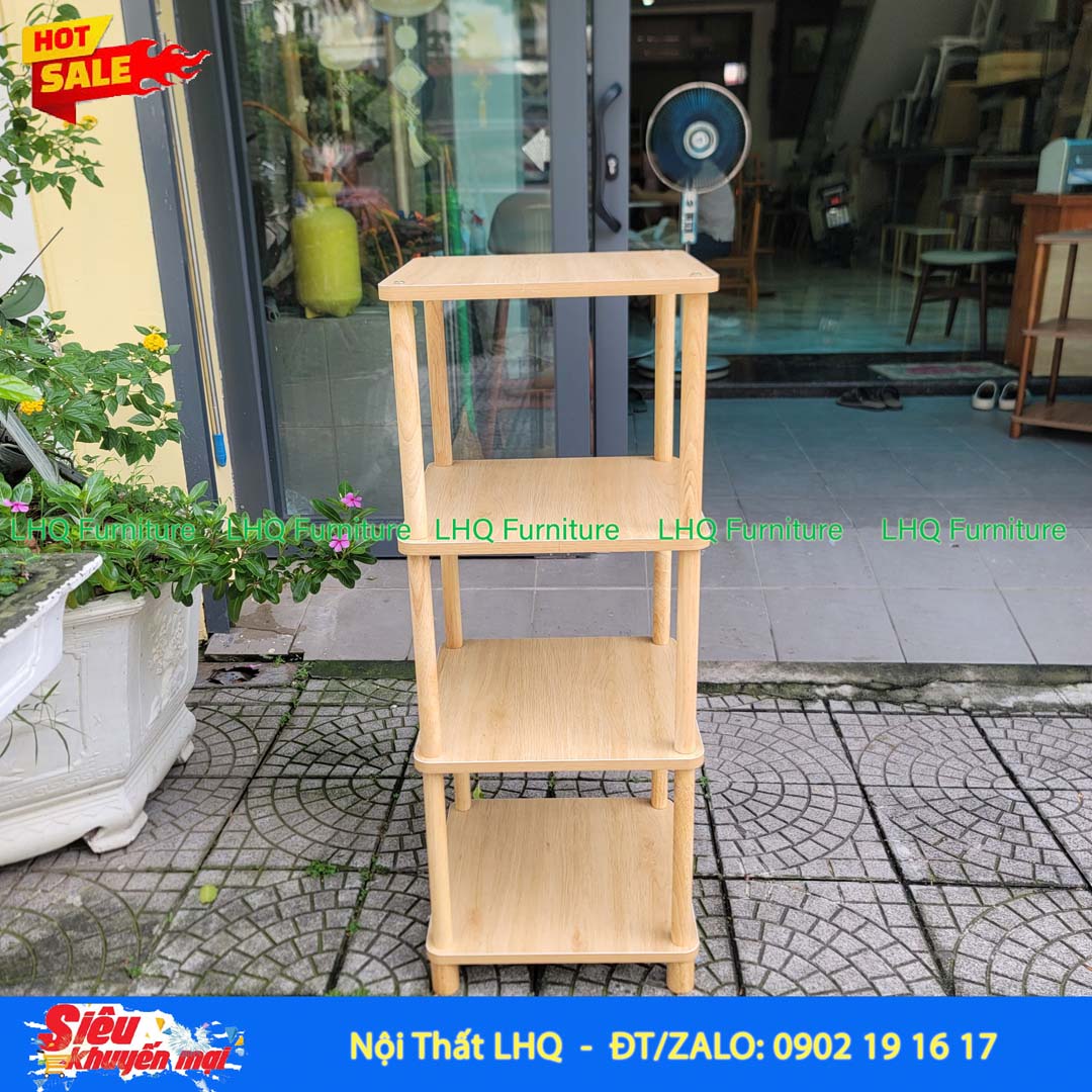 Kệ trang trí vuông 4 tầng 40x40cm – Tận dụng chiều cao, mở rộng không gian lưu trữ