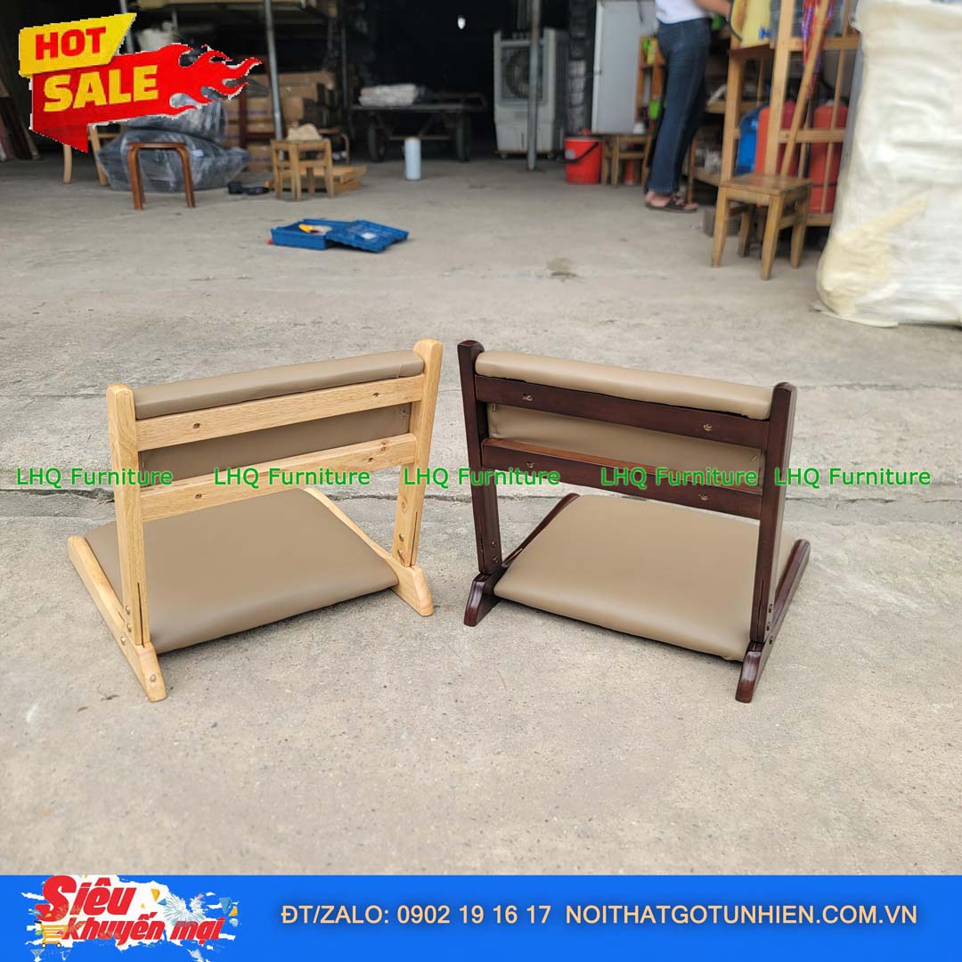 Ghế Ngồi Bệt Gỗ Cao Su Gấp Gọn Đẹp, Giá Tốt | Nội Thất LHQ