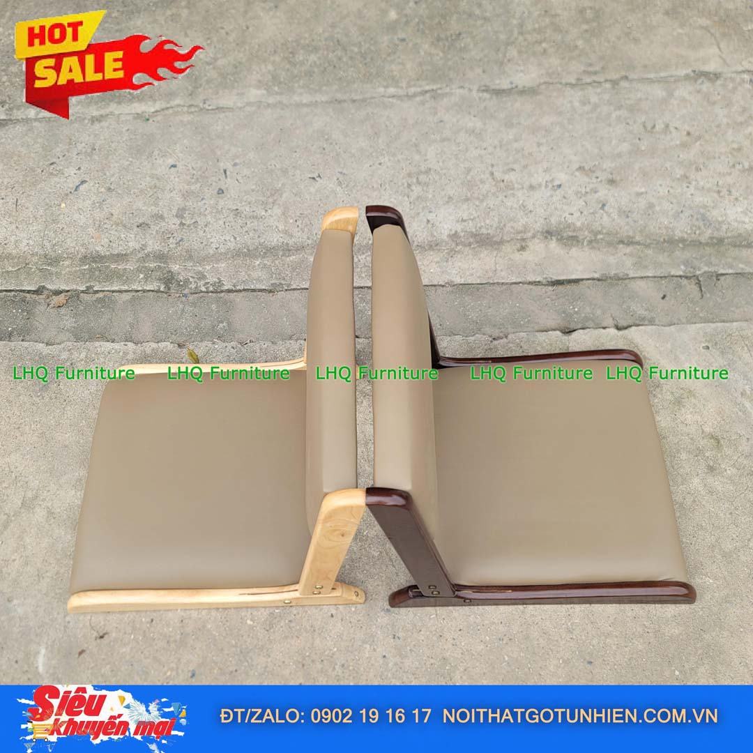 Ghế Ngồi Bệt Gỗ Cao Su Gấp Gọn Đẹp, Giá Tốt | Nội Thất LHQ