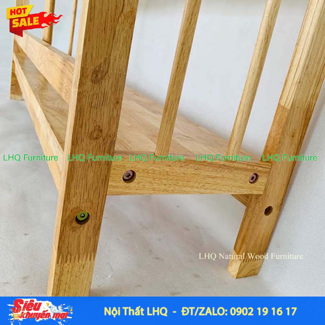 Kệ Sách Gỗ 5 Tầng Rộng 1m2 – Gỗ Cao Su Tự Nhiên Chắc Chắn, Sức Chứa Lớn