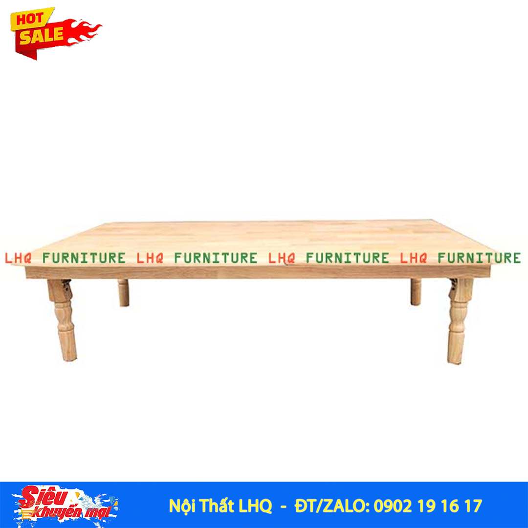 Bàn Trà Nhật Chân Tiện 70x1m2 Gỗ Cao Su | LHQ
