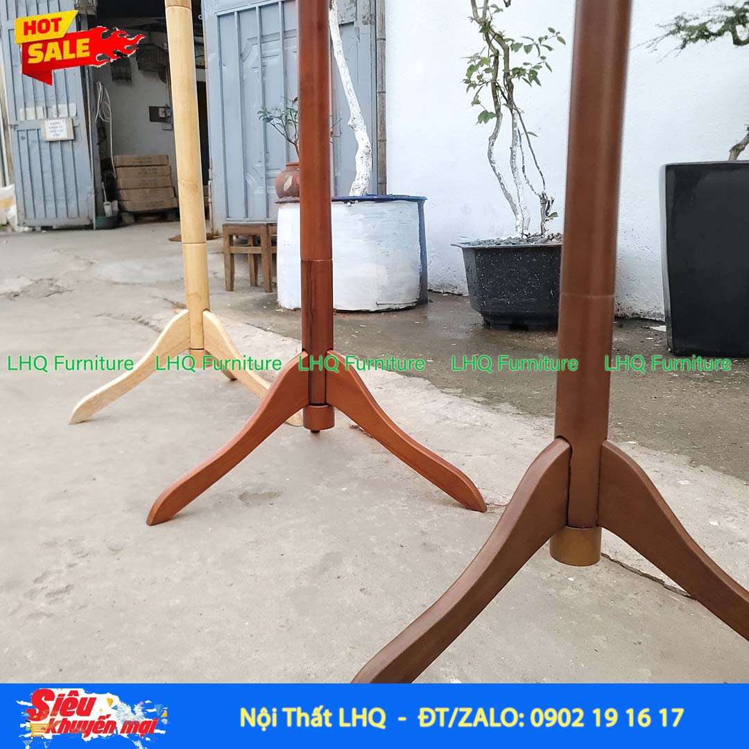 Cây Treo Quần Áo Số 4 Gỗ Cao Su | Nội Thất LHQ