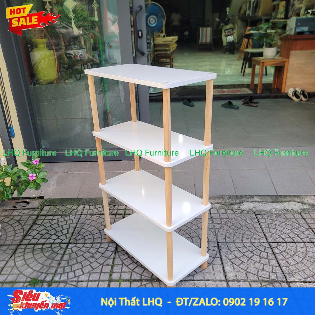 Kệ trang trí 4 tầng 50x30x101cm – Tăng không gian lưu trữ theo chiều cao