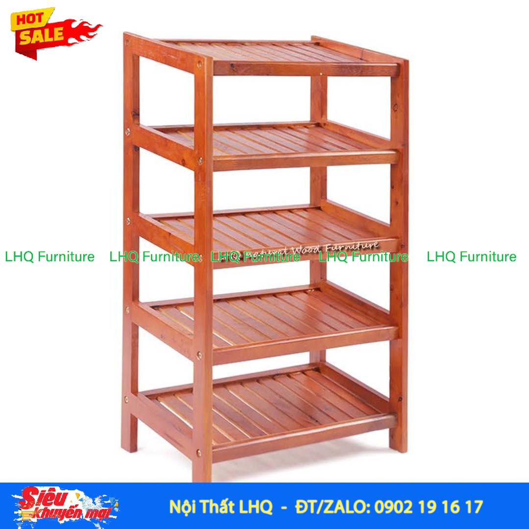 Kệ Để Giày Dép Gỗ 5 Tầng Rộng 45cm | Nội Thất LHQ