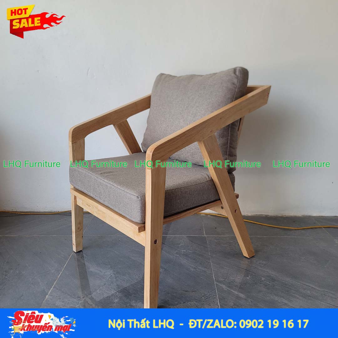 Ghế Sofa Đơn Nakata Gỗ Cao Su – Thiết Kế Hiện Đại, Tháo Ráp Tiện Lợi