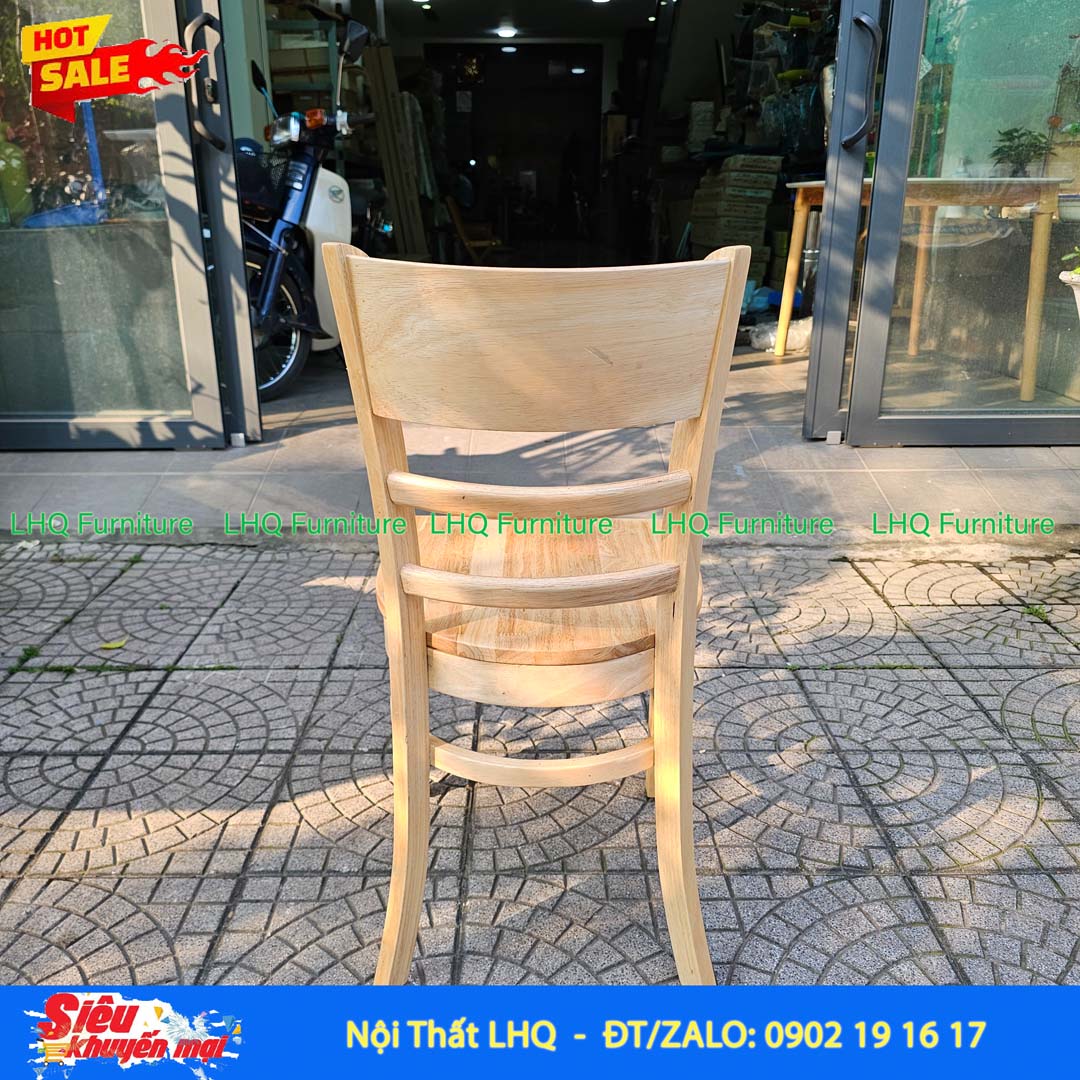 Ghế Cafe, Ghế Bàn Ăn Cabin Mặt Gỗ – Gỗ cao su tự nhiên