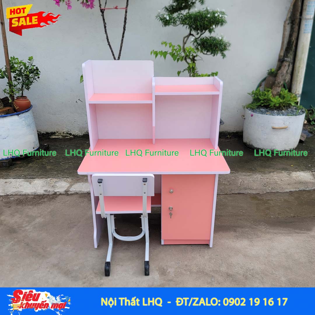 Bộ bàn học sinh nhí – Gỗ MDF, thiết kế tháo lắp tiện lợi