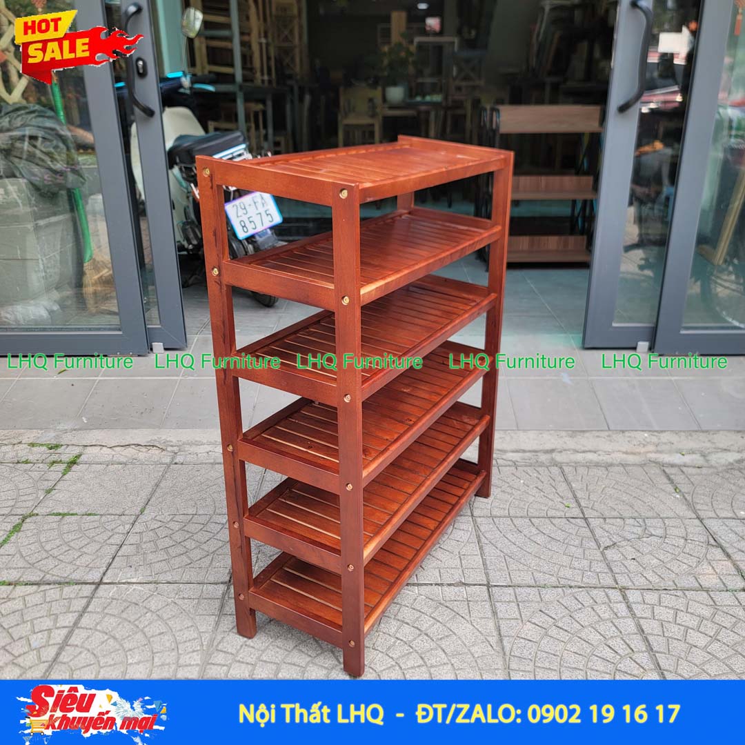 Kệ Để Giày Dép Gỗ 6 Tầng Rộng 62cm | Nội Thất LHQ