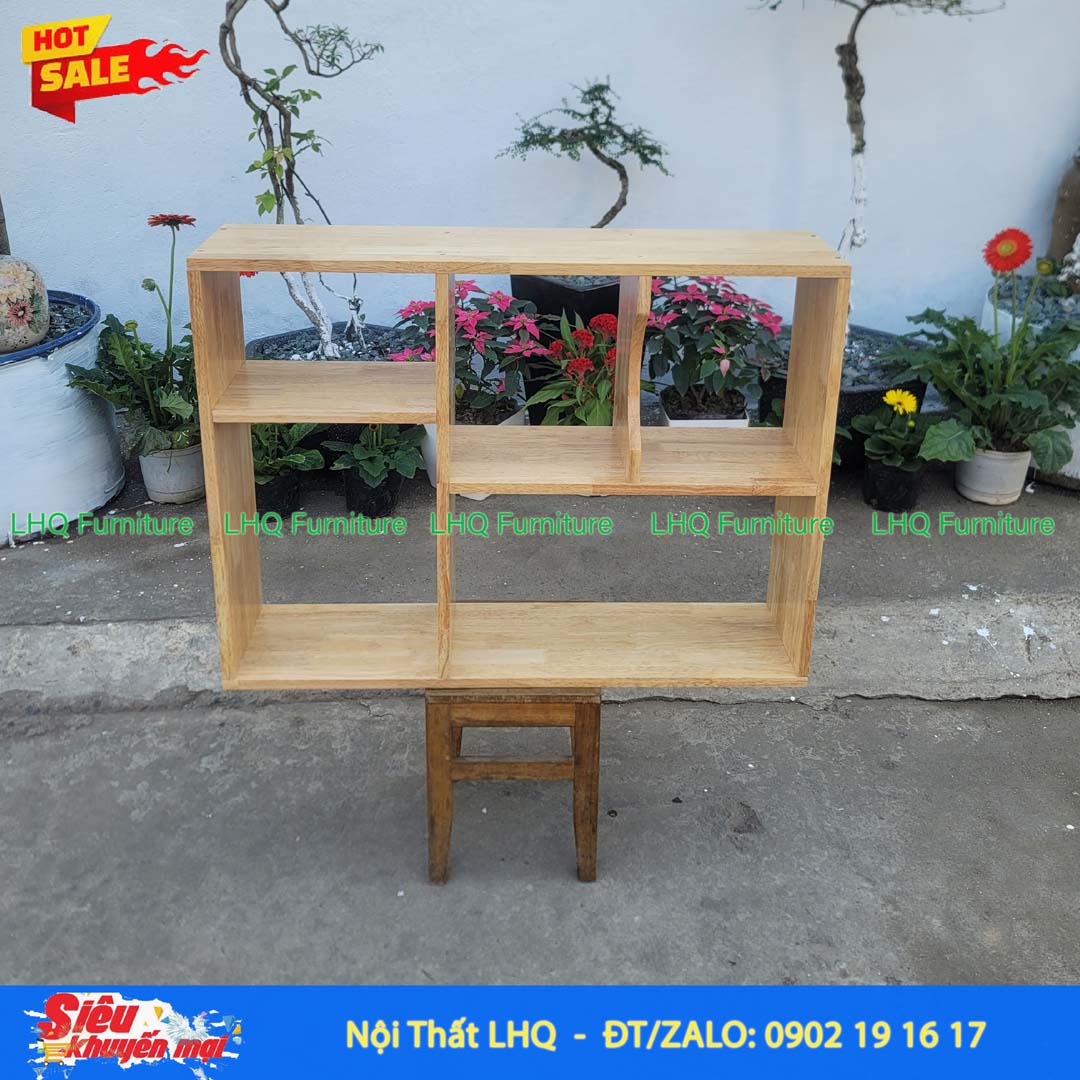 Kệ Treo Tường Rộng 80cm Gỗ Cao Su – GST80cm