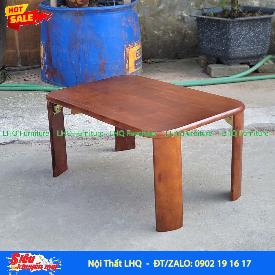 Bàn Trà Nhật BBM46 40x60cm – Gỗ Cao Su Tự Nhiên