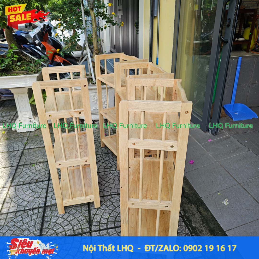 Kệ Sách Gỗ 3 Tầng Rộng 65cm – Thiết Kế Hiện Đại, Gỗ Cao Su Tự Nhiên Bền Đẹp