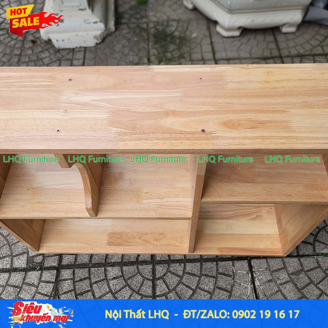 Kệ Treo Tường Rộng 80cm Gỗ Cao Su – GST80cm