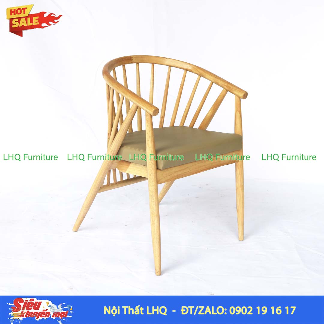 Ghế Cafe – Ghế Ăn 12 Nan Gỗ Cao Su Đẹp, Chất Lượng Xuất Khẩu