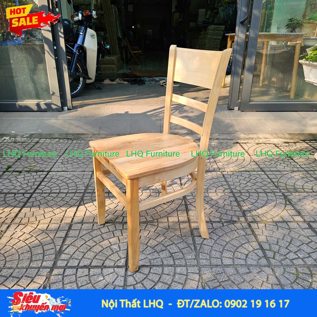Ghế Cafe, Ghế Bàn Ăn Cabin Mặt Gỗ – Gỗ cao su tự nhiên