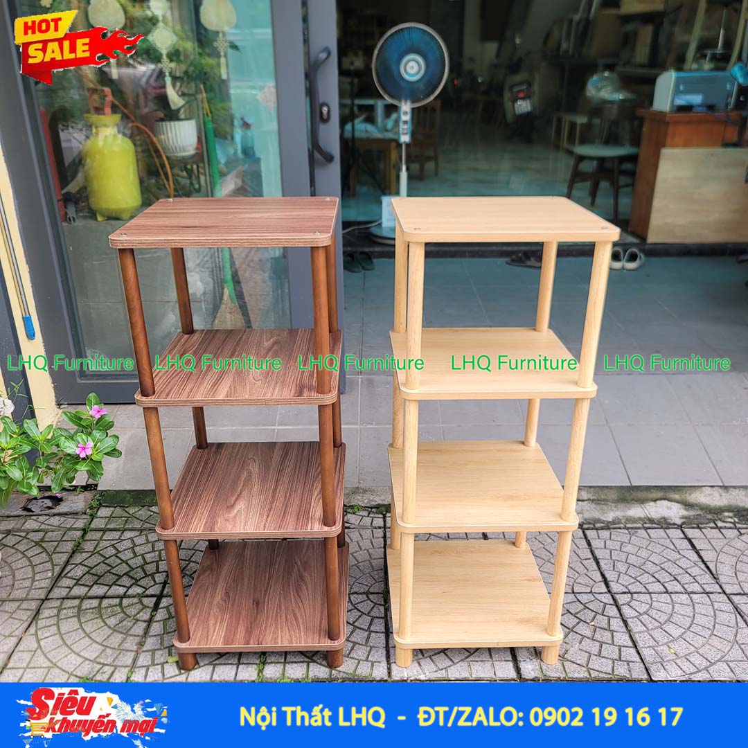 Kệ trang trí vuông 4 tầng 40x40cm – Tận dụng chiều cao, mở rộng không gian lưu trữ