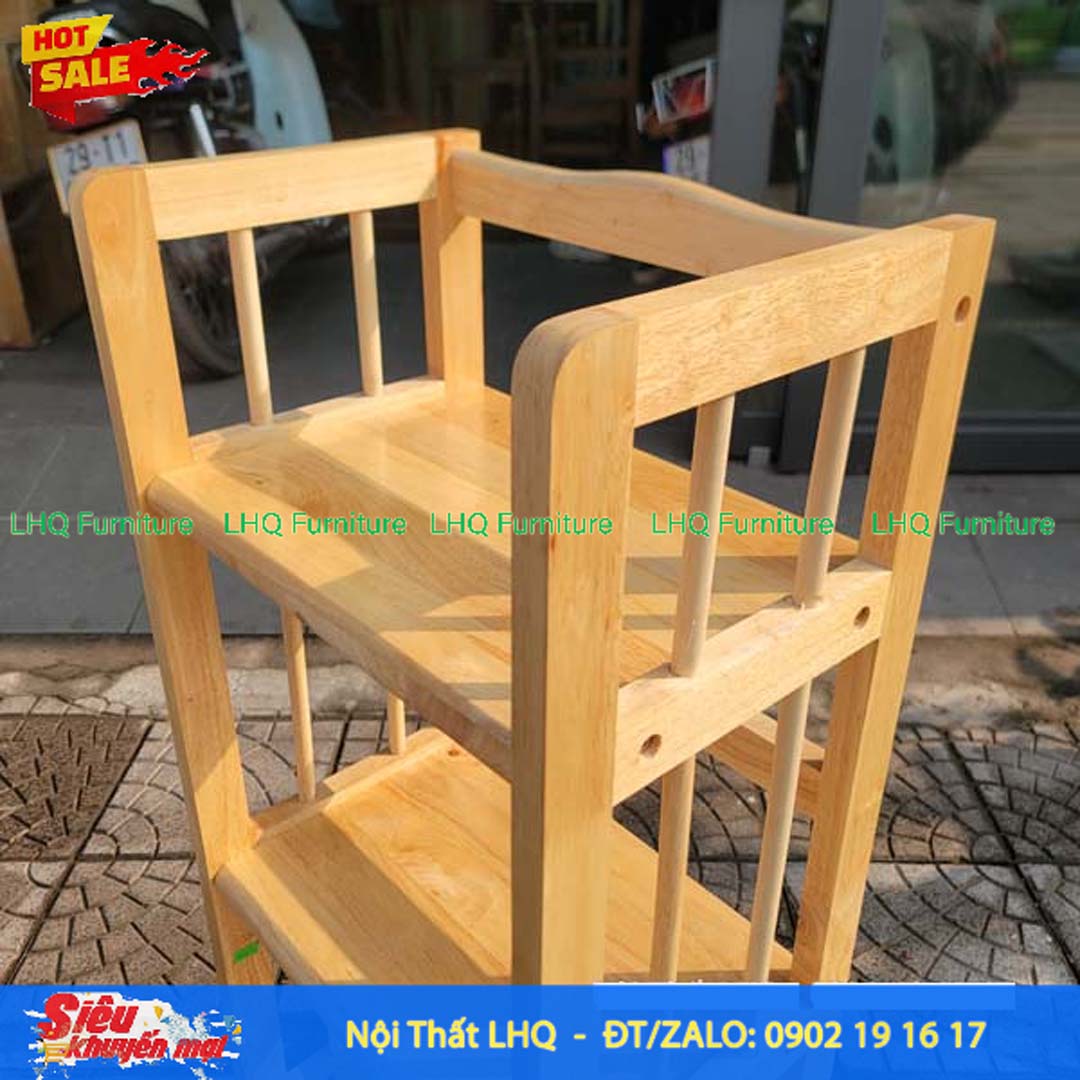 Kệ Sách 3 Tầng 40cm Gỗ Cao Su – Giải Pháp Lưu Trữ Gọn Gàng Cho Mọi Không Gian