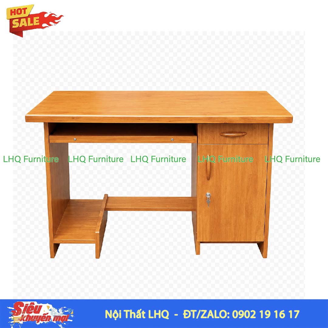 Bàn Làm Việc 1m2 Gỗ 1,8 | Gỗ Cao Su Tự Nhiên Bền Đẹp, Tiện Dụng