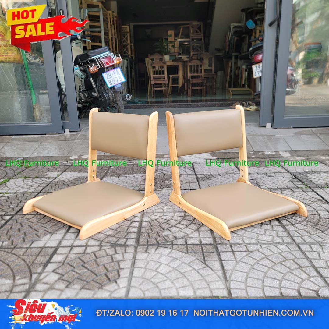 Ghế Ngồi Bệt Gỗ Cao Su Gấp Gọn Đẹp, Giá Tốt | Nội Thất LHQ