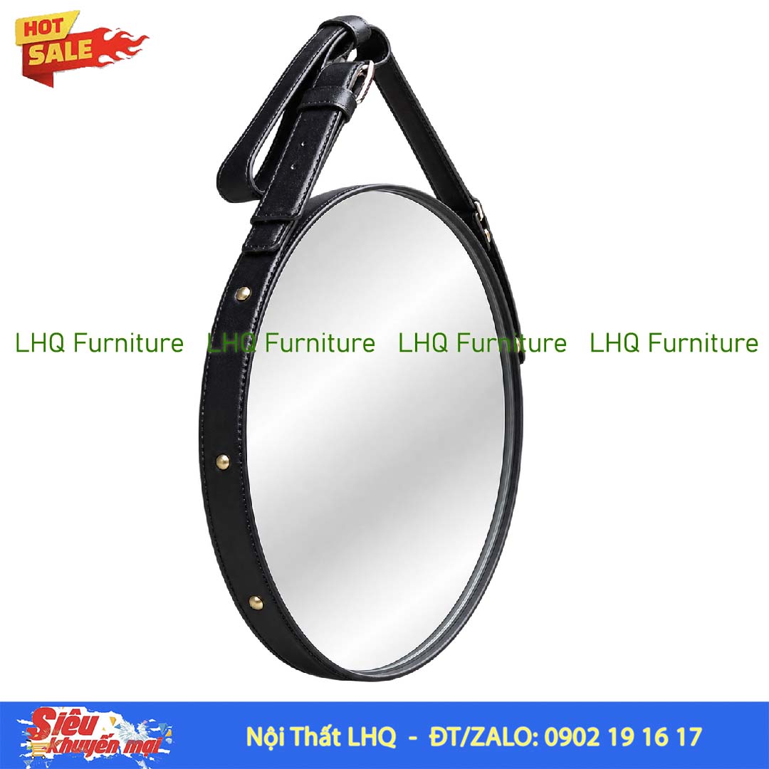 Gương Treo Dây Da D60 Không Đèn, Gương Việt Nhật