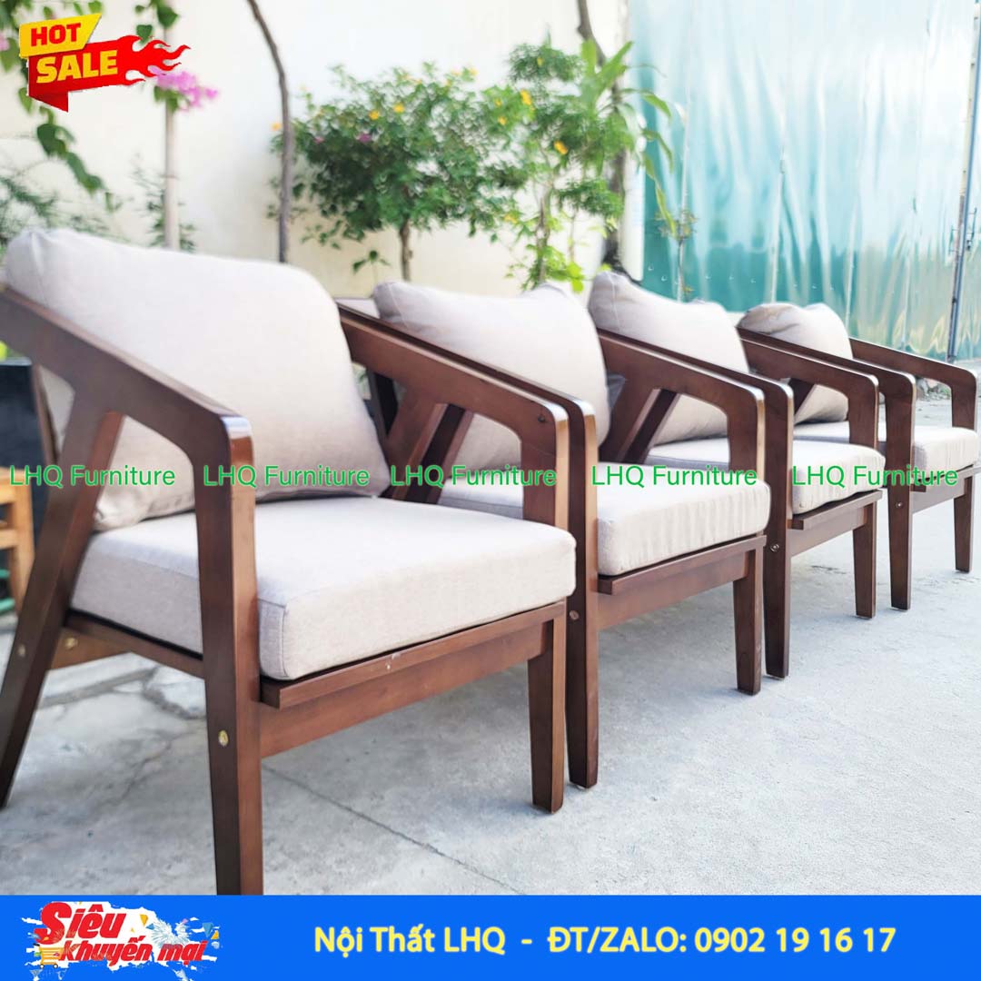 Ghế Sofa Đơn Nakata Gỗ Cao Su – Thiết Kế Hiện Đại, Tháo Ráp Tiện Lợi