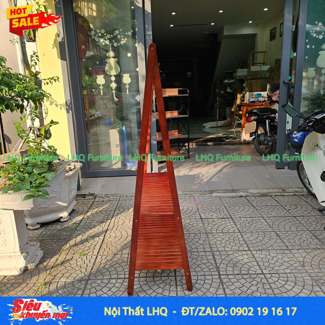 Kệ Treo Quần Áo Chữ A 2 Tầng 80cm Gỗ Cao Su | Nội Thất LHQ