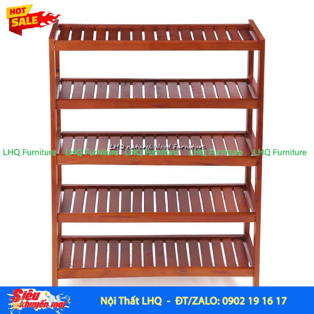 Kệ Để Giày Dép Gỗ 5 Tầng Rộng 62cm | Nội Thất LHQ