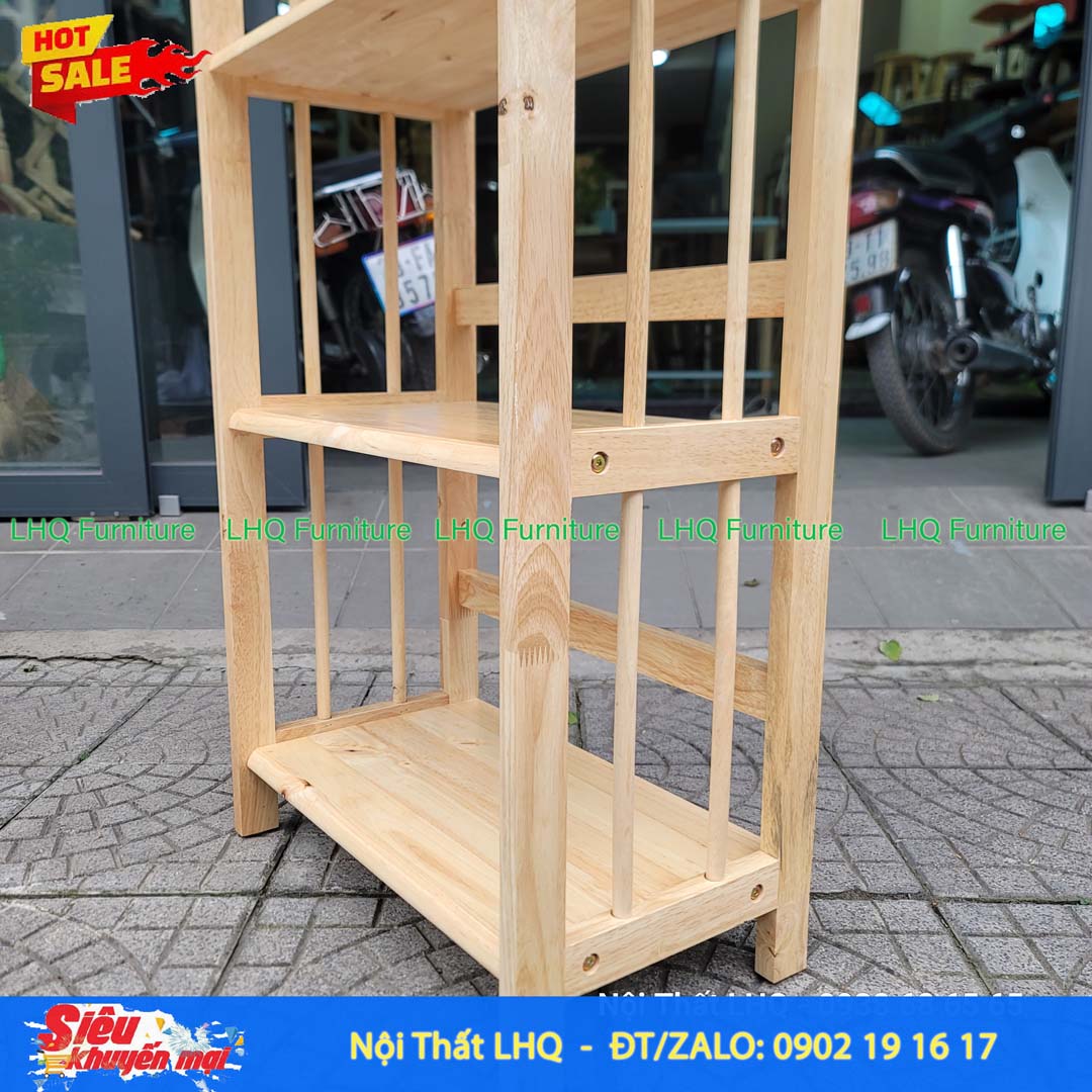 Kệ Sách Gỗ 5 Tầng Rộng 40cm – Gỗ Cao Su Tự Nhiên Bền Đẹp, Thiết Kế Nhỏ Gọn