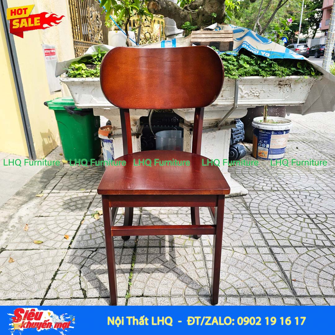 Ghế Cafe, Ghế Bàn Ăn Butter gỗ cao su tự nhiên – Thiết kế thanh lịch